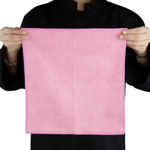 Jantex Microfibre Cloths Pink (5 Pack) Jantex