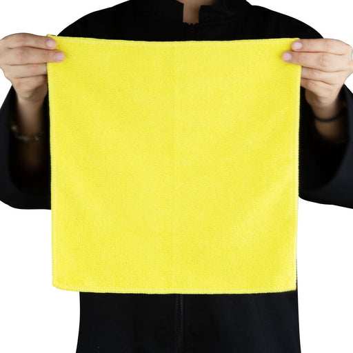 Jantex Microfibre Cloths Yellow (5 Pack) Jantex