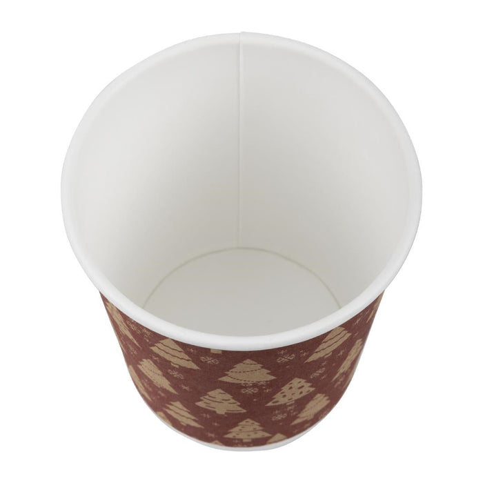 Fiesta Recyclable Christmas Double Wall Hot Cups 8oz (500 Pack) Fiesta Recyclable