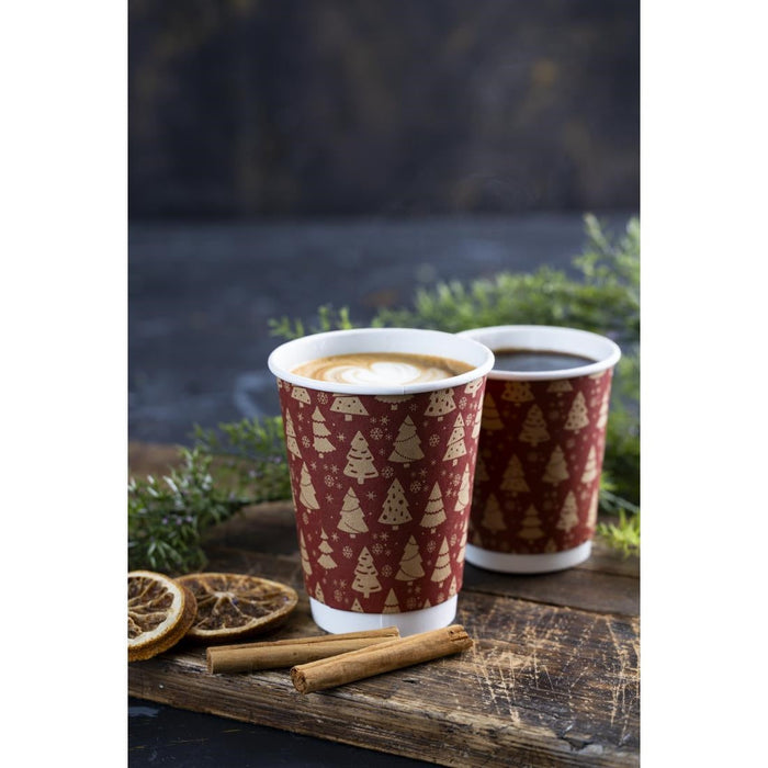 Fiesta Recyclable Christmas Hot Cup Double Wall 12oz (500 Pack) Fiesta Recyclable
