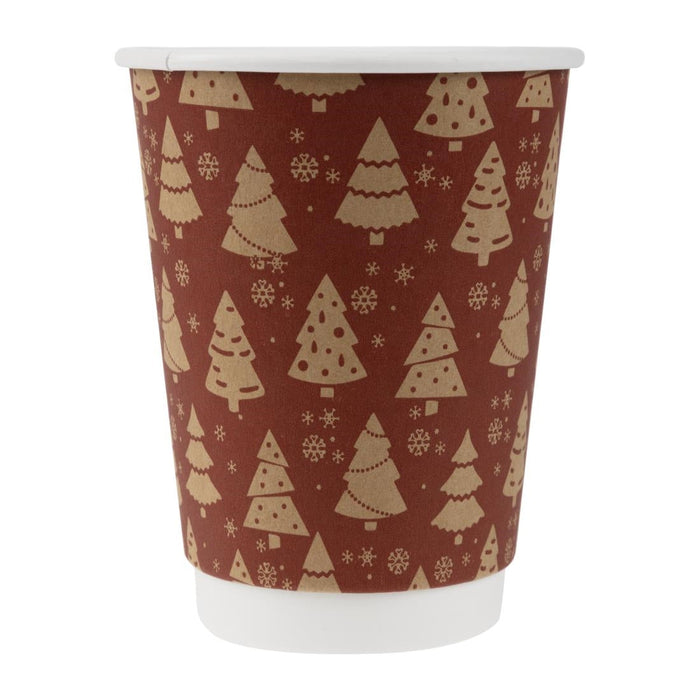Fiesta Recyclable Christmas Hot Cup Double Wall 12oz (500 Pack) Fiesta Recyclable