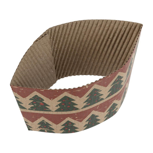 Fiesta Recyclable Christmas Cup Sleeves for 12oz Hot Cups (100 Pack) Fiesta Recyclable