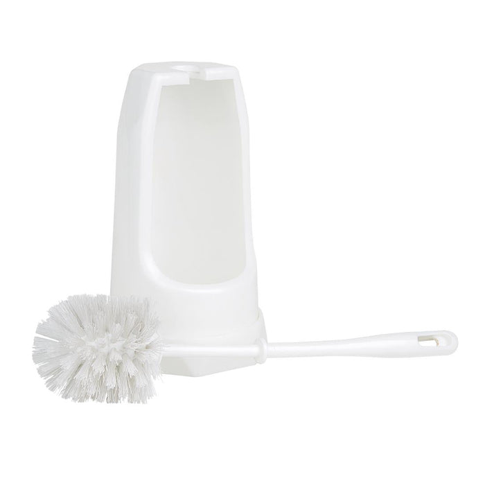 Jantex Round Toilet Brush & Holder - White Jantex