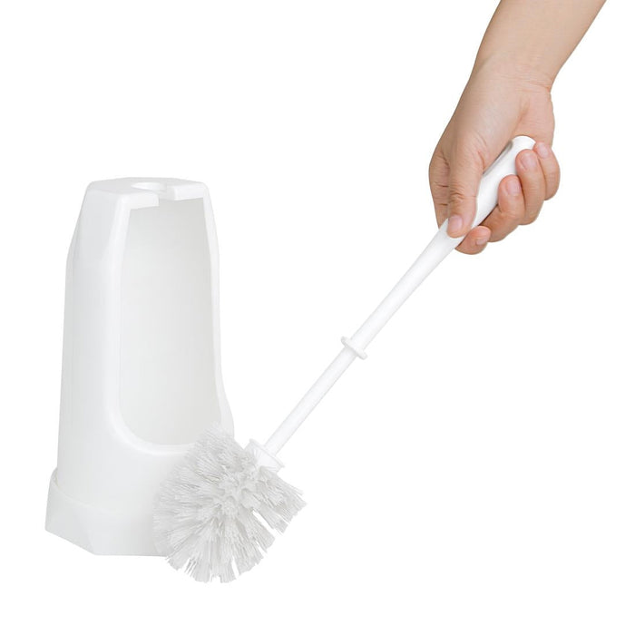 Jantex Round Toilet Brush & Holder - White Jantex