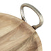 Olympia Round Dish Acacia Wood Metal Handles 345x305x80mm Olympia