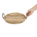 Olympia Round Dish Acacia Wood Metal Handles 345x305x80mm Olympia