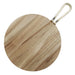 Olympia Round Paddle Board Acacia Wood Metal Handle 505x356mm Olympia