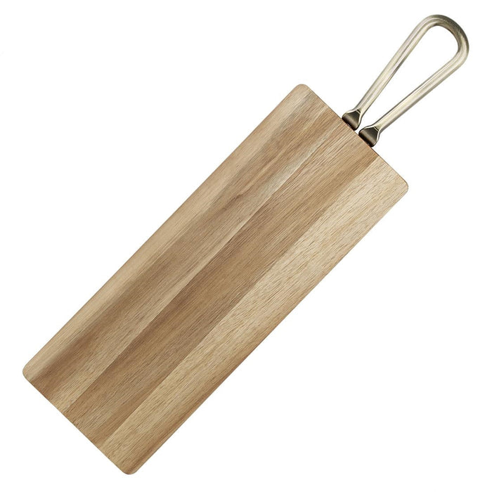Olympia Rectangular Paddle Board Acacia Wood Metal Handle 575x152mm Olympia