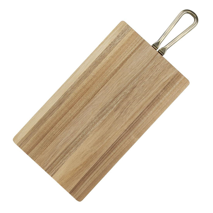 Olympia Rectangular Paddle Board Acacia Wood Metal Handles 615x260x20mm Olympia