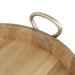 Olympia Round Tray Acacia Wood with Metal Handles 440x405x100mm Olympia