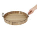Olympia Round Tray Acacia Wood with Metal Handles 440x405x100mm Olympia