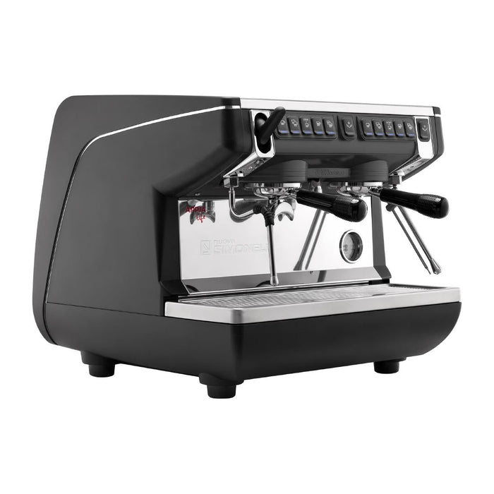 Nuova Simonelli Appia Compact 2 Group Coffee Machine with Autosteam Wand Black Nuova Simonelli