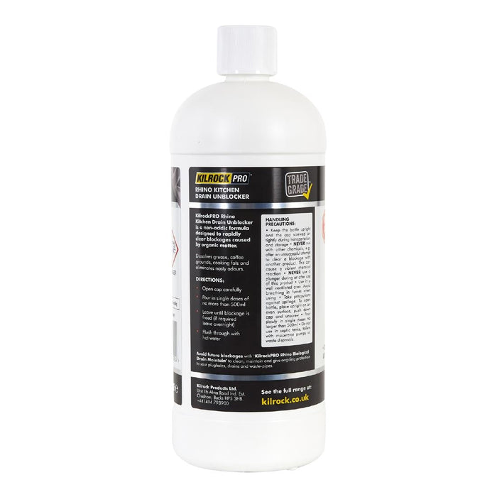 KilrockPRO Rhino Kitchen Drain Unblocker 1Ltr KilrockPro