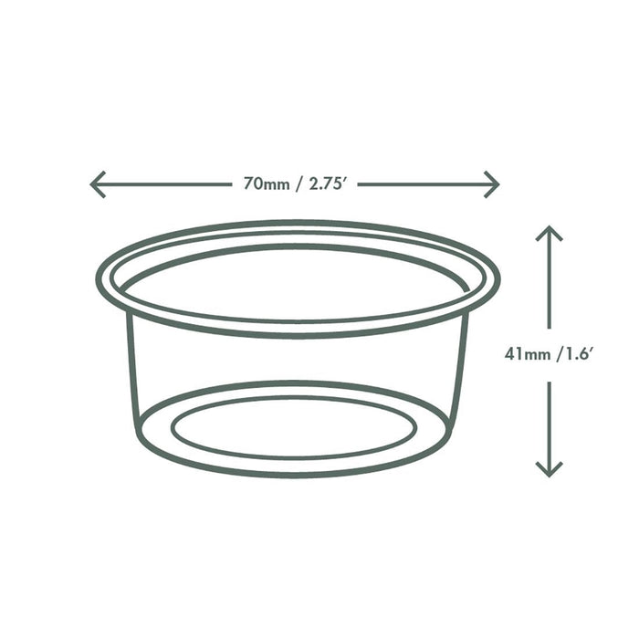 Vegware PLA Cold Portion Pots 3oz (2000 Pack) Vegware