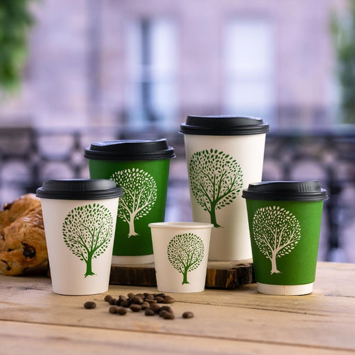 Vegware Green Tree Double Wall Hot Cups 12oz 89-Series (500 Pack) Vegware