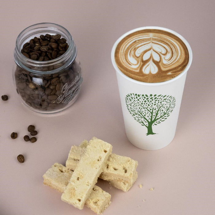 Vegware Green Tree White Hot Cups 16oz 89-Series (1000 Pack) Vegware