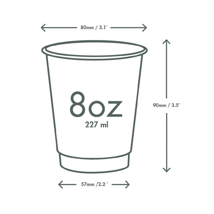 Vegware Christmas Double Wall Hot Cup 79-Series 8oz (500 pack) Vegware