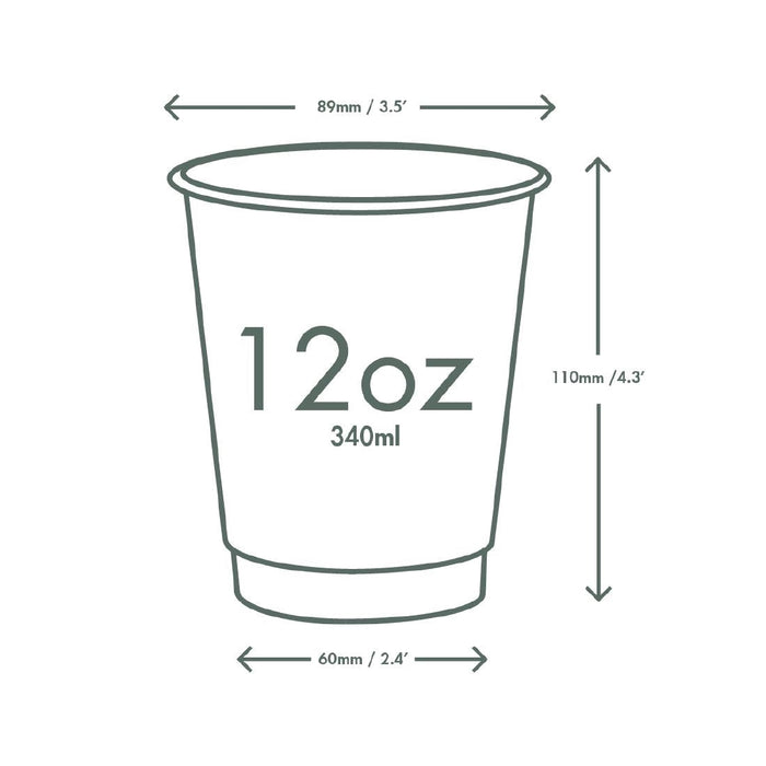 Vegware Christmas Double Wall Hot Cup 89-Series 12oz (500 pack) Vegware
