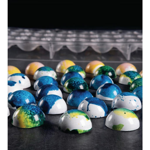 Pavoni 25x12mm Hemisphere Mould 275x175mm Pavoni