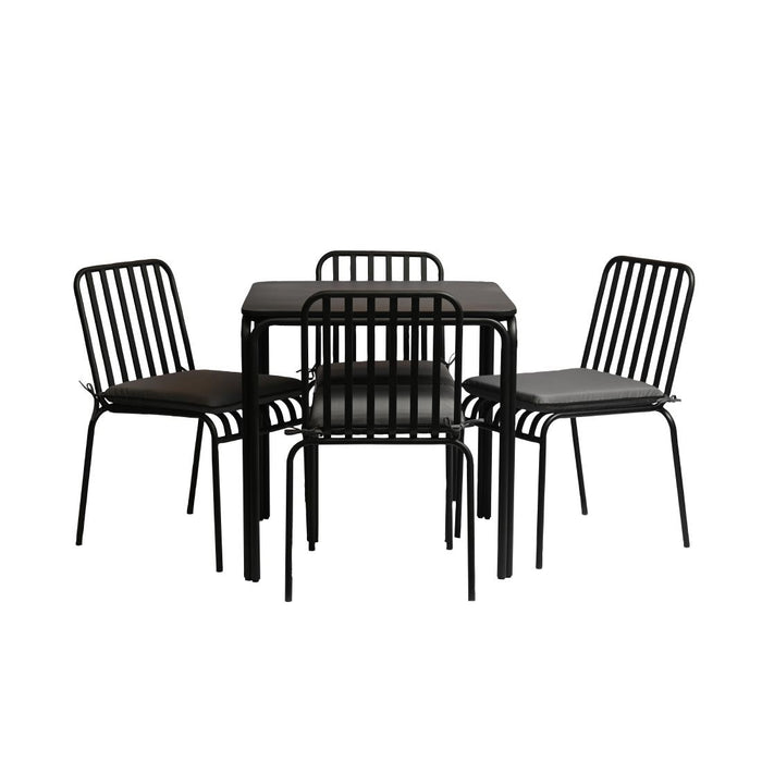 Dimensions: Table 750(H)x750(W)x750(D)mm, Chairs 820(H)x500(W)x550(D)mm