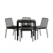 Dimensions: Table 750(H)x750(W)x750(D)mm, Chairs 820(H)x500(W)x550(D)mm