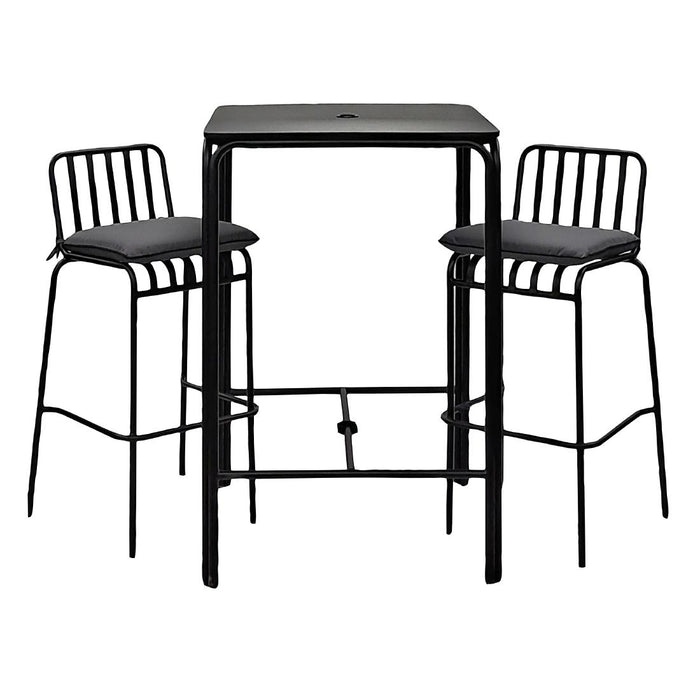 Dimensions: Table 1100(H)x750(W)x750(D)mm, Chairs 1000(H)x500(W)x450(D)mm
