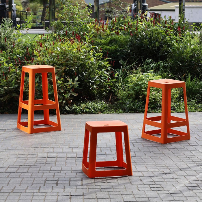 Origin Base Stool Signal Orange 400x400x440mm (2 Pack) Origin
