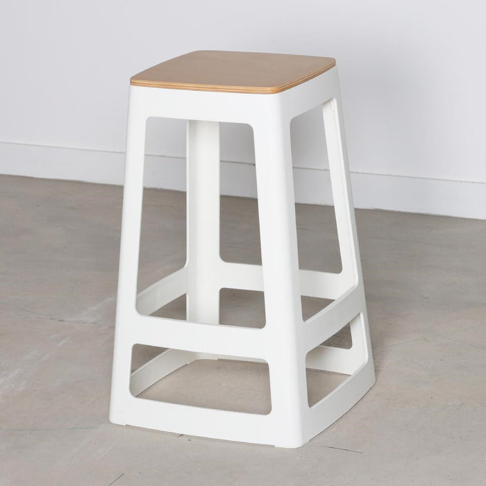 Origin Base Mid Stool Traffic White 430x430x650mm (2 Pack) Origin