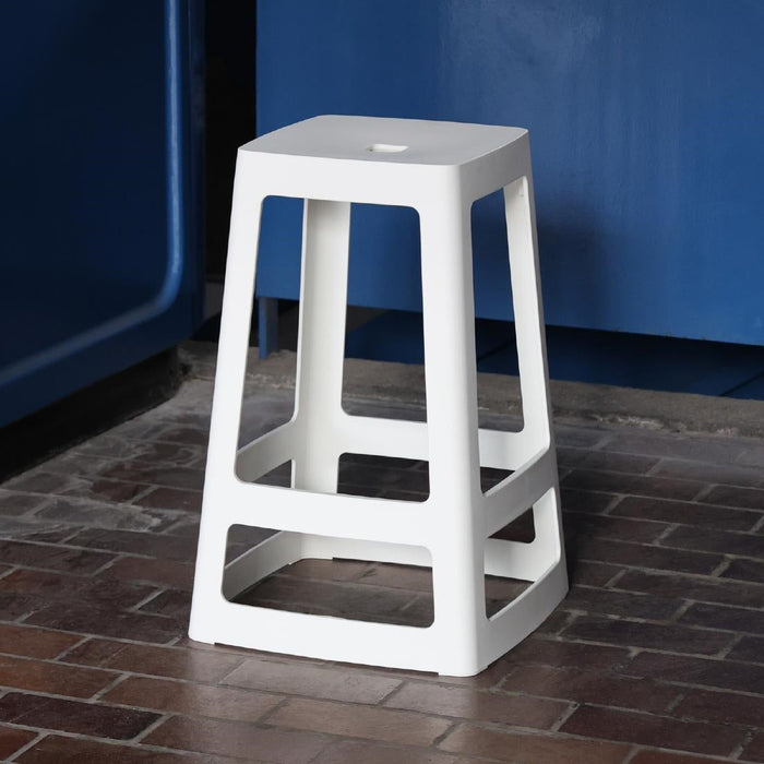 Origin Base Mid Stool Traffic White 430x430x650mm (2 Pack) Origin