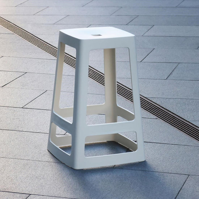 Origin Base Mid Stool Traffic White 430x430x650mm (2 Pack) Origin