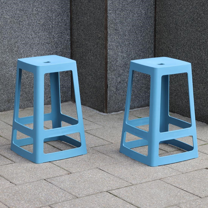 Origin Base Mid Stool Pastel Blue 430x430x560mm (2 Pack) Origin