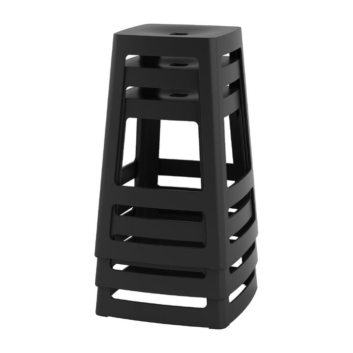 Origin Base Mid Stool Traffic Black 430x430x560mm (2 Pack) Origin