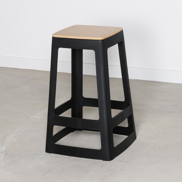 Origin Base Mid Stool Traffic Black 430x430x560mm (2 Pack) Origin