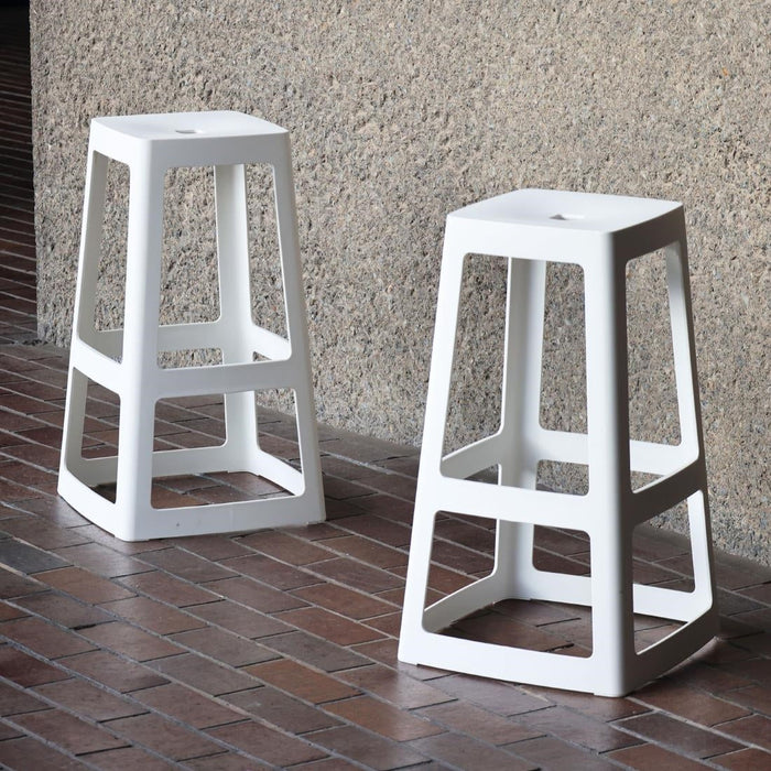Origin Base High Stool Traffic White 440x440x750mm (2 Pack) Origin