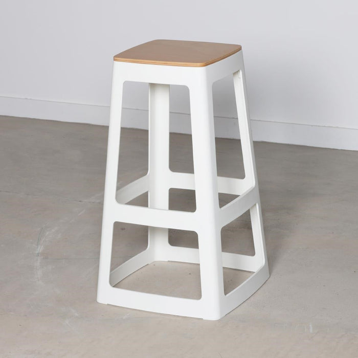 Origin Base High Stool Traffic White 440x440x750mm (2 Pack) Origin