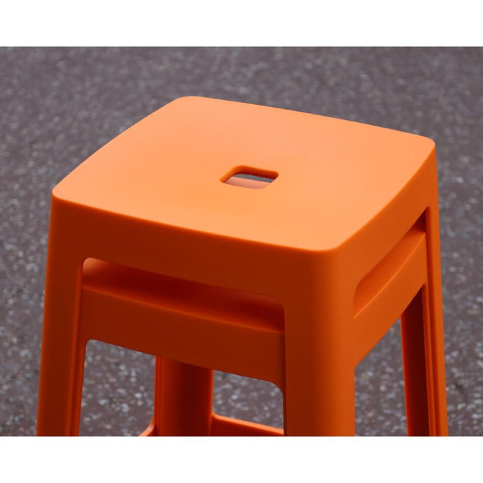 Origin Base High Stool Signal Orange 450x450x750mm (2 Pack) Origin