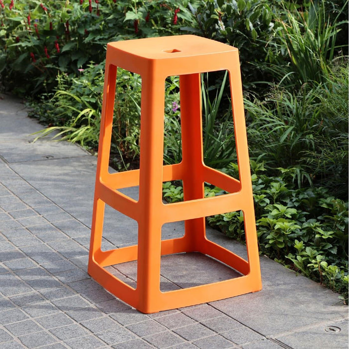 Origin Base High Stool Signal Orange 450x450x750mm (2 Pack) Origin
