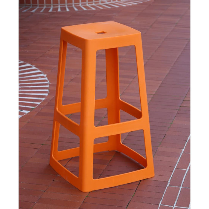 Origin Base High Stool Signal Orange 450x450x750mm (2 Pack) Origin