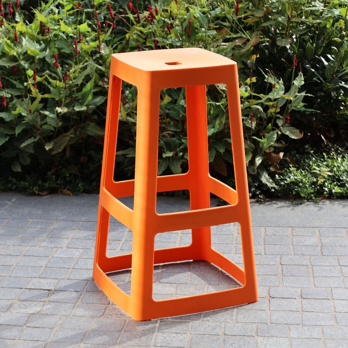 Origin Base High Stool Signal Orange 450x450x750mm (2 Pack) Origin