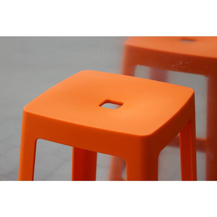 Origin Base High Stool Signal Orange 450x450x750mm (2 Pack) Origin