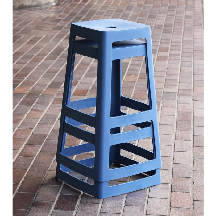 Origin Base High Stool Violet Blue 450x450x750mm (2 Pack) Origin