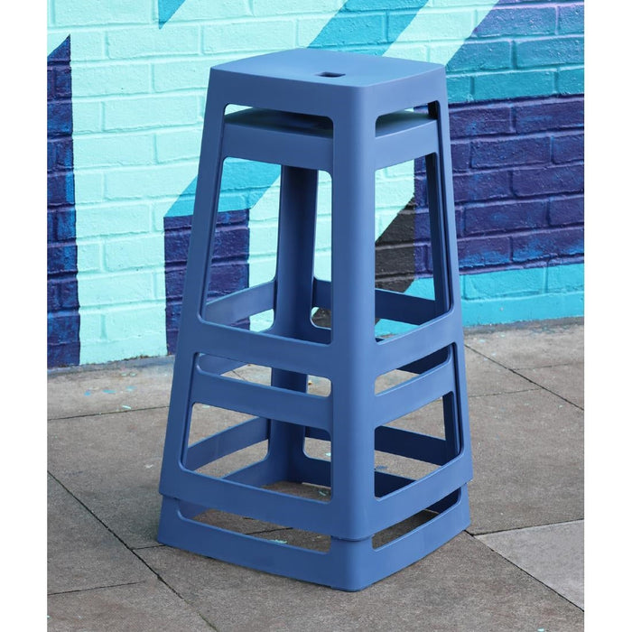 Origin Base High Stool Violet Blue 450x450x750mm (2 Pack) Origin