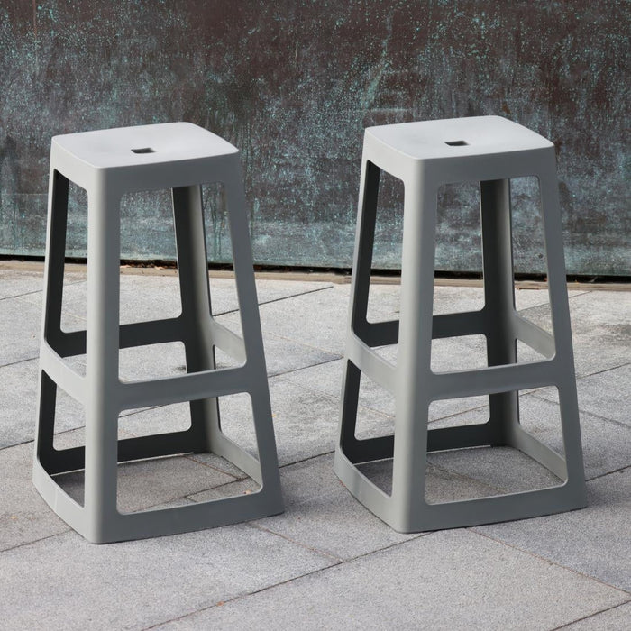 Origin Base High Stool Mouse Grey 450x450x750mm (2 Pack) Origin