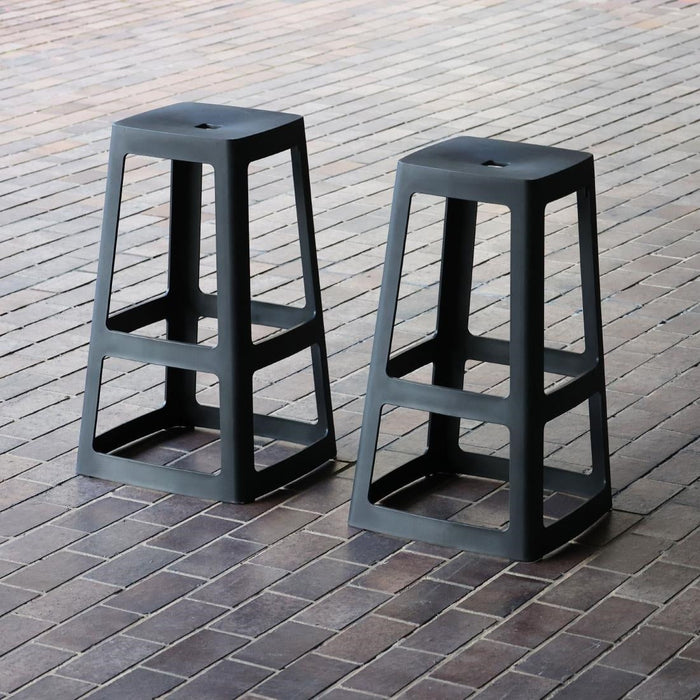 Origin Base High Stool Traffic Black 450x450x750mm (2 Pack) Origin
