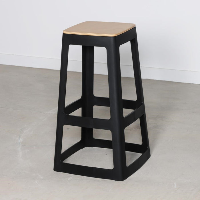 Origin Base High Stool Traffic Black 450x450x750mm (2 Pack) Origin