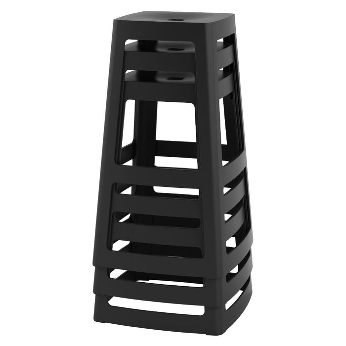 Origin Base High Stool Traffic Black 450x450x750mm (2 Pack) Origin