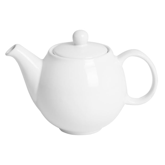 Olympia Café Teapot White 450ml (2 Pack) Olympia