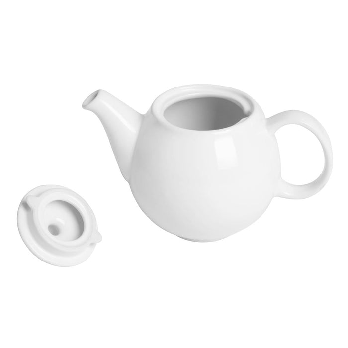 Olympia Café Teapot White 450ml (2 Pack) Olympia