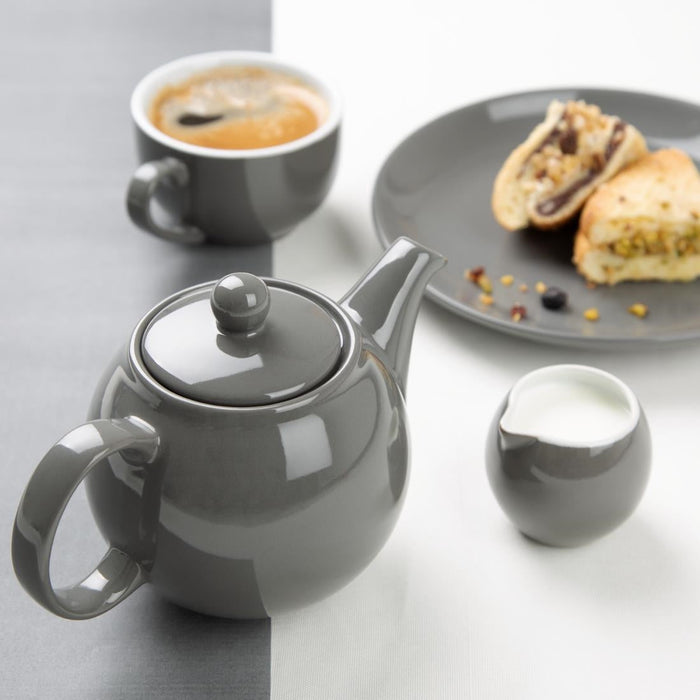 Olympia Café Teapot Charcoal 450ml (2 Pack) Olympia