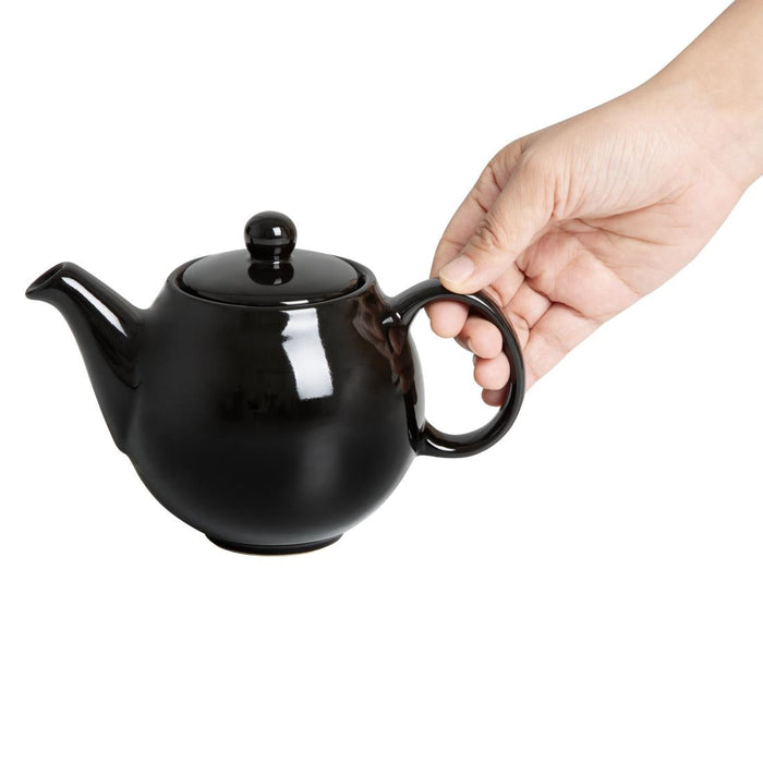 Olympia Café Teapot Black 450ml (2 Pack) Olympia